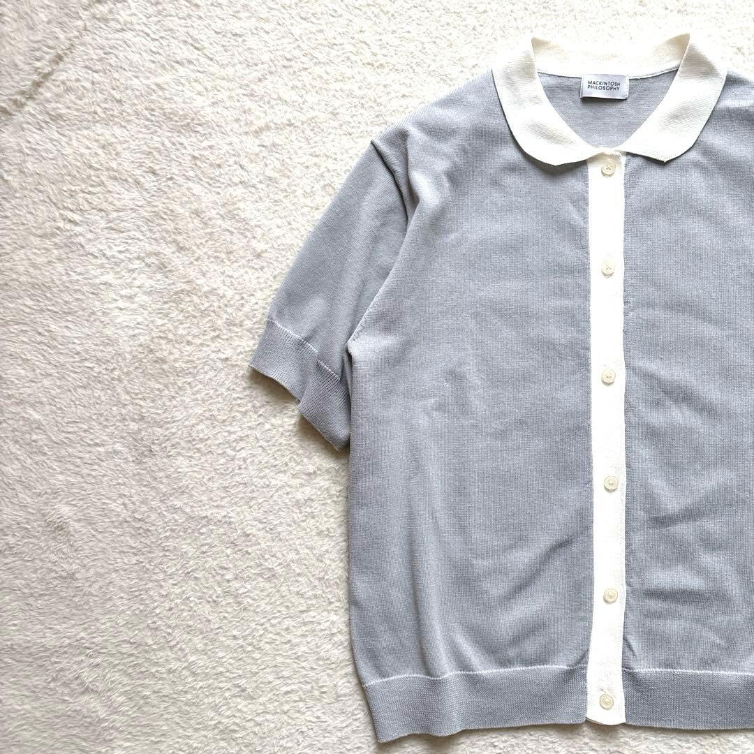 完売品✨マッキントッシュ フィロソフィー　バイカラーニットポロカーディガン