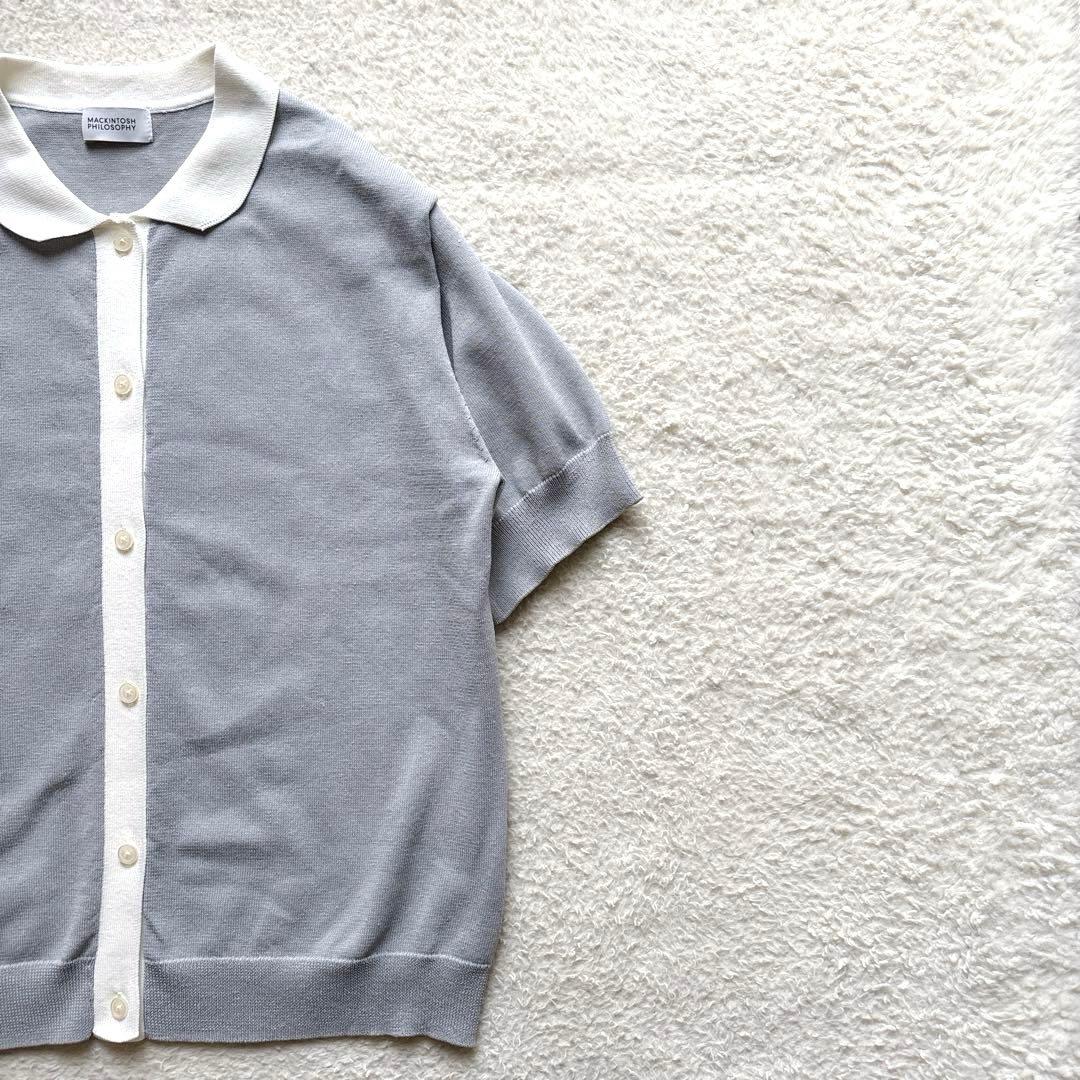完売品✨マッキントッシュ フィロソフィー　バイカラーニットポロカーディガン