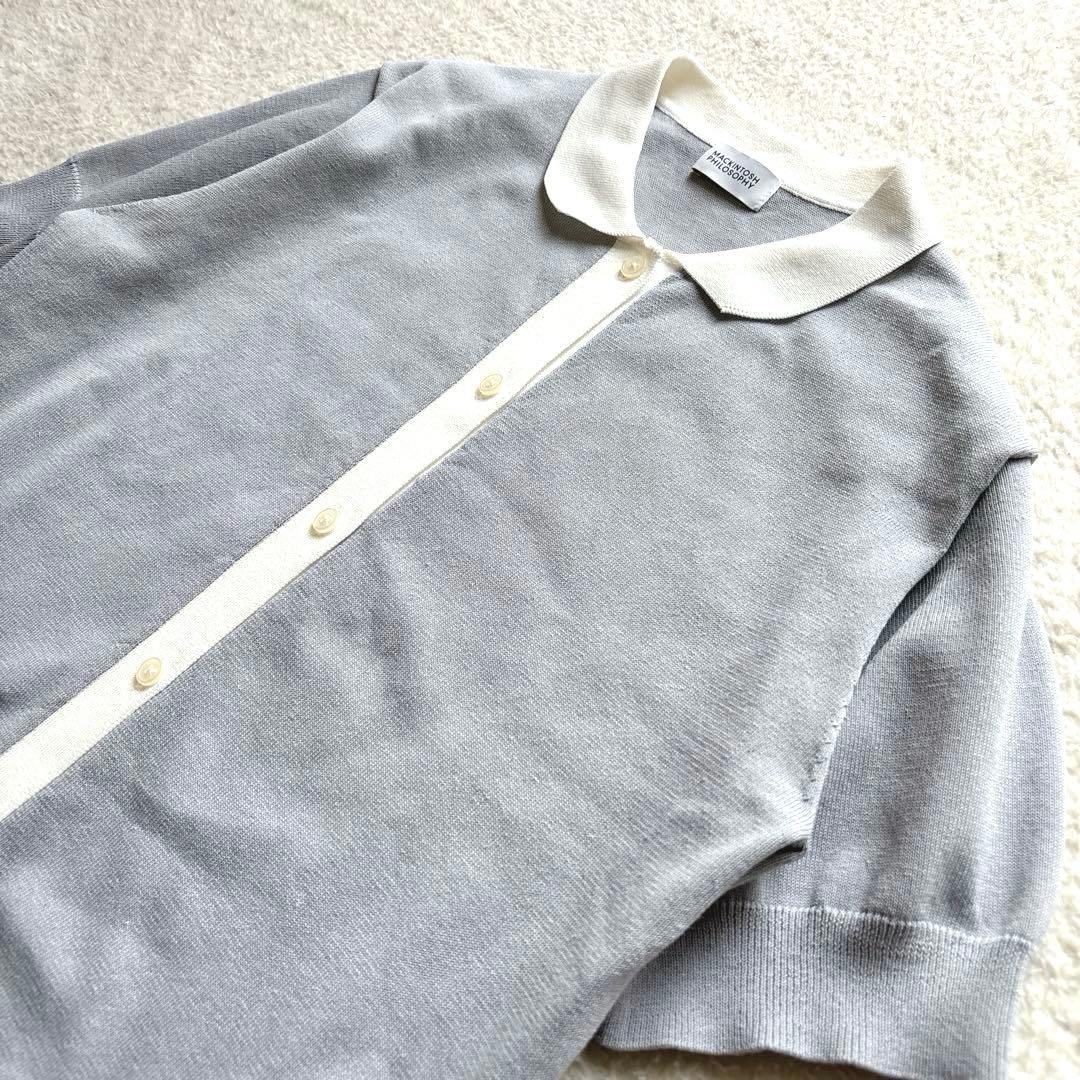 完売品✨マッキントッシュ フィロソフィー　バイカラーニットポロカーディガン