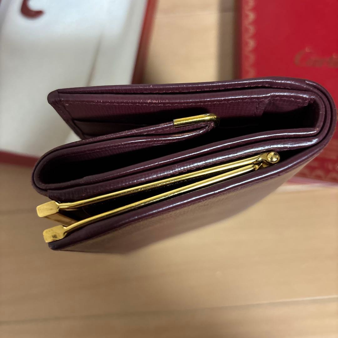 ビンテージ　カルティエ　Cartier 折財布　がま口