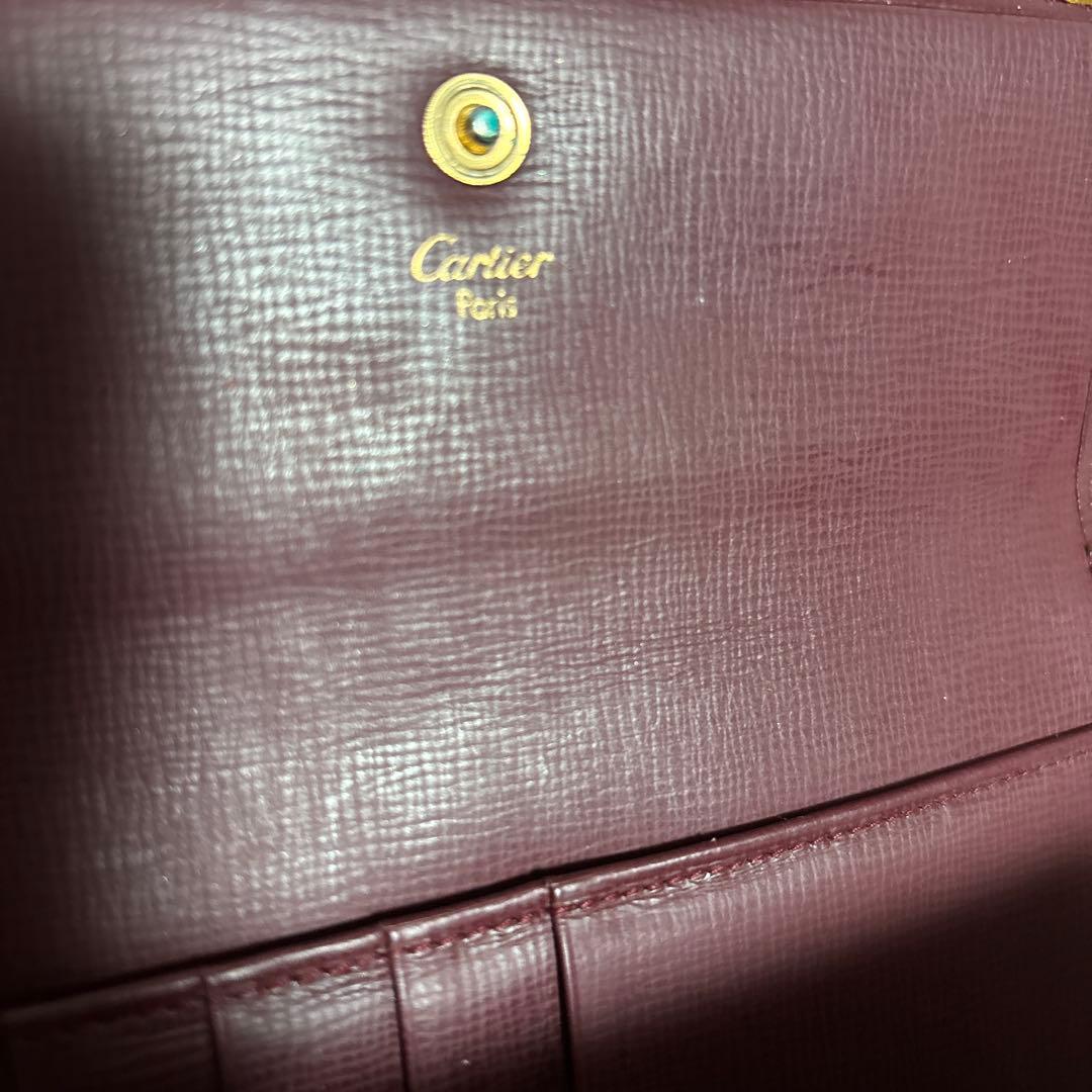 ビンテージ　カルティエ　Cartier 折財布　がま口