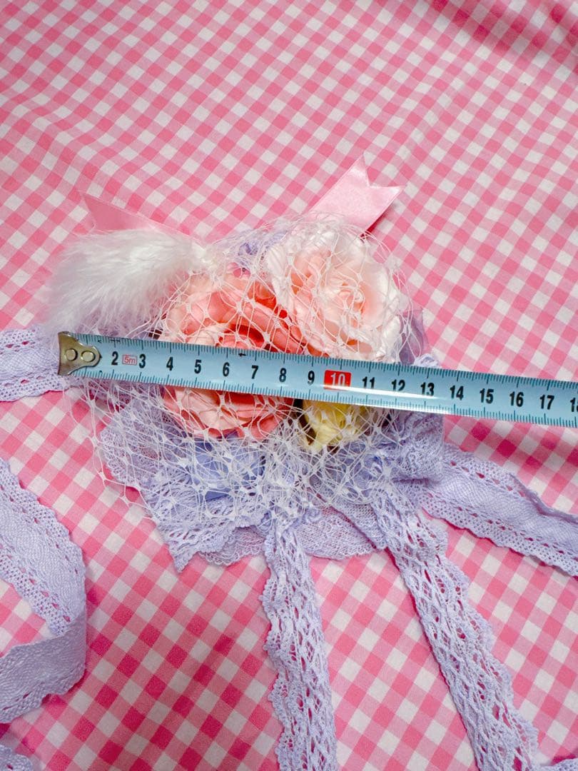 Angelic Pretty ヘッドドレス ラベンダー×フラワー 上品 アクセ