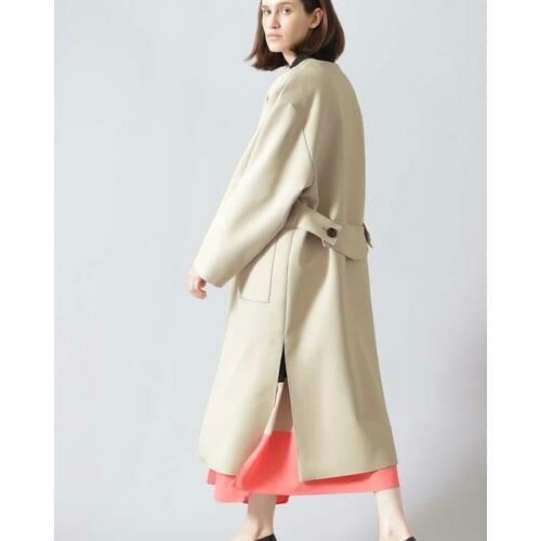 試着のみ ADORE アドーア トリプルクロスコート 36 ネイビー 7万円