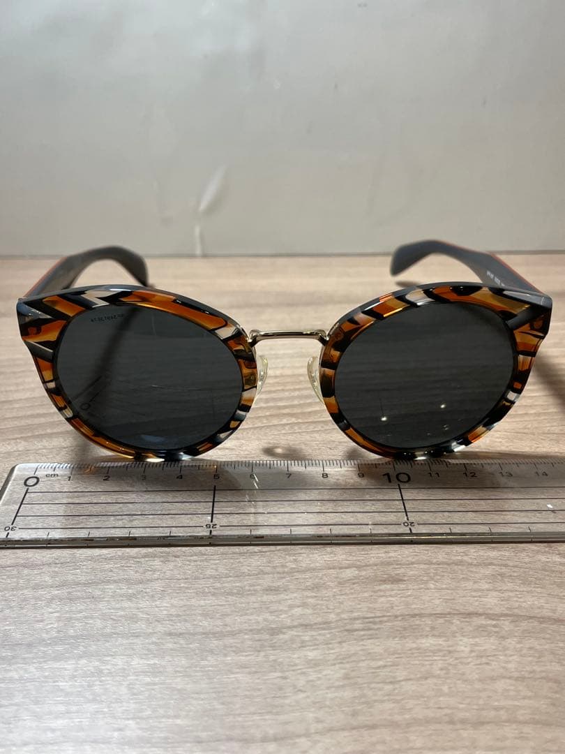 PRADA トータスシェル ラウンドサングラス SPR05T VAN-9K1