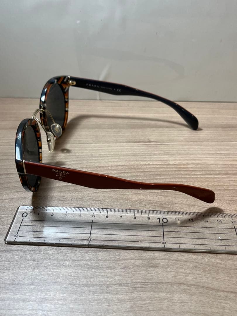 PRADA トータスシェル ラウンドサングラス SPR05T VAN-9K1