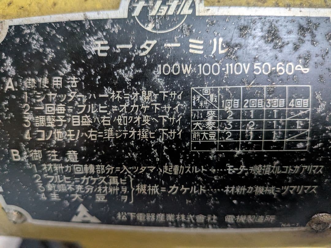 昭和レトロ　モーターミル