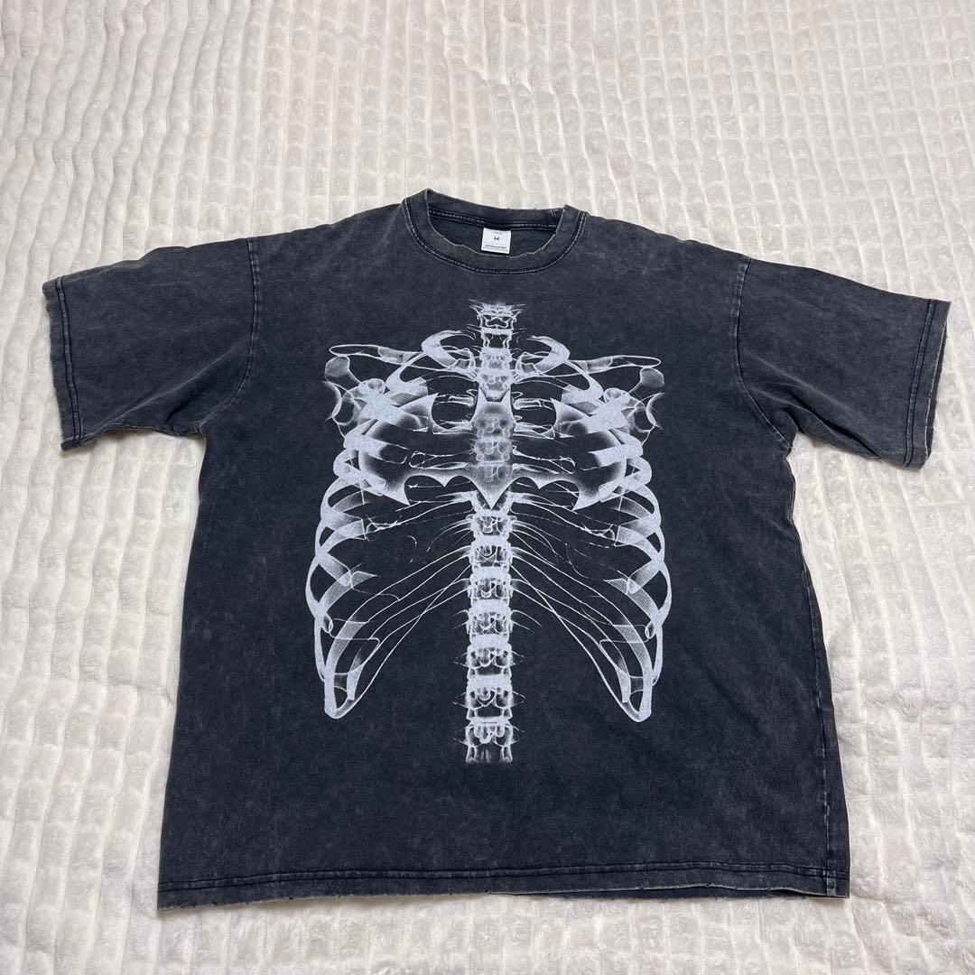 ARTIEMASTER ダメージ加工 レントゲン スケルトン プリント Tシャツ