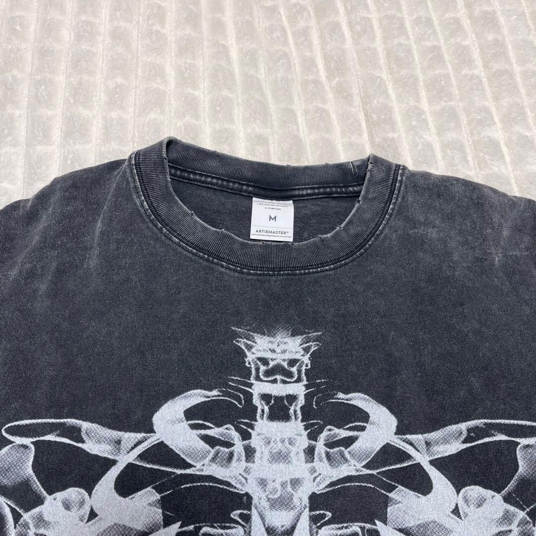 ARTIEMASTER ダメージ加工 レントゲン スケルトン プリント Tシャツ