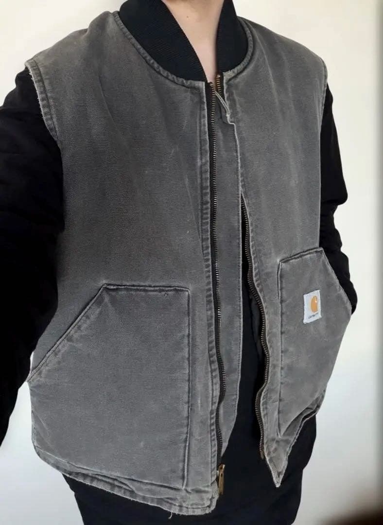 【唯一無二】90's Carhartt Black フェード ベスト