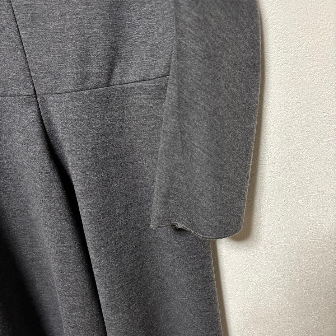 JIL SANDER グレー ウールワンピース　立体　イタリア製　ストレッチ