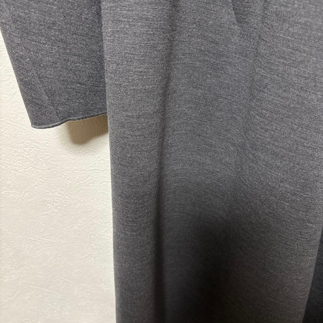 JIL SANDER グレー ウールワンピース　立体　イタリア製　ストレッチ