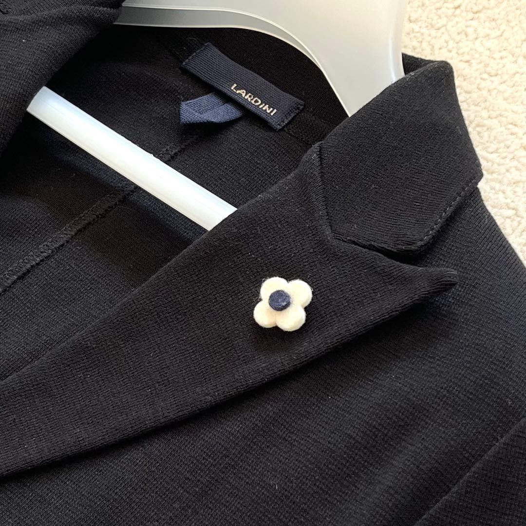 【美品】LARDINI JK.504 テーラードニットジャケット(XS)
