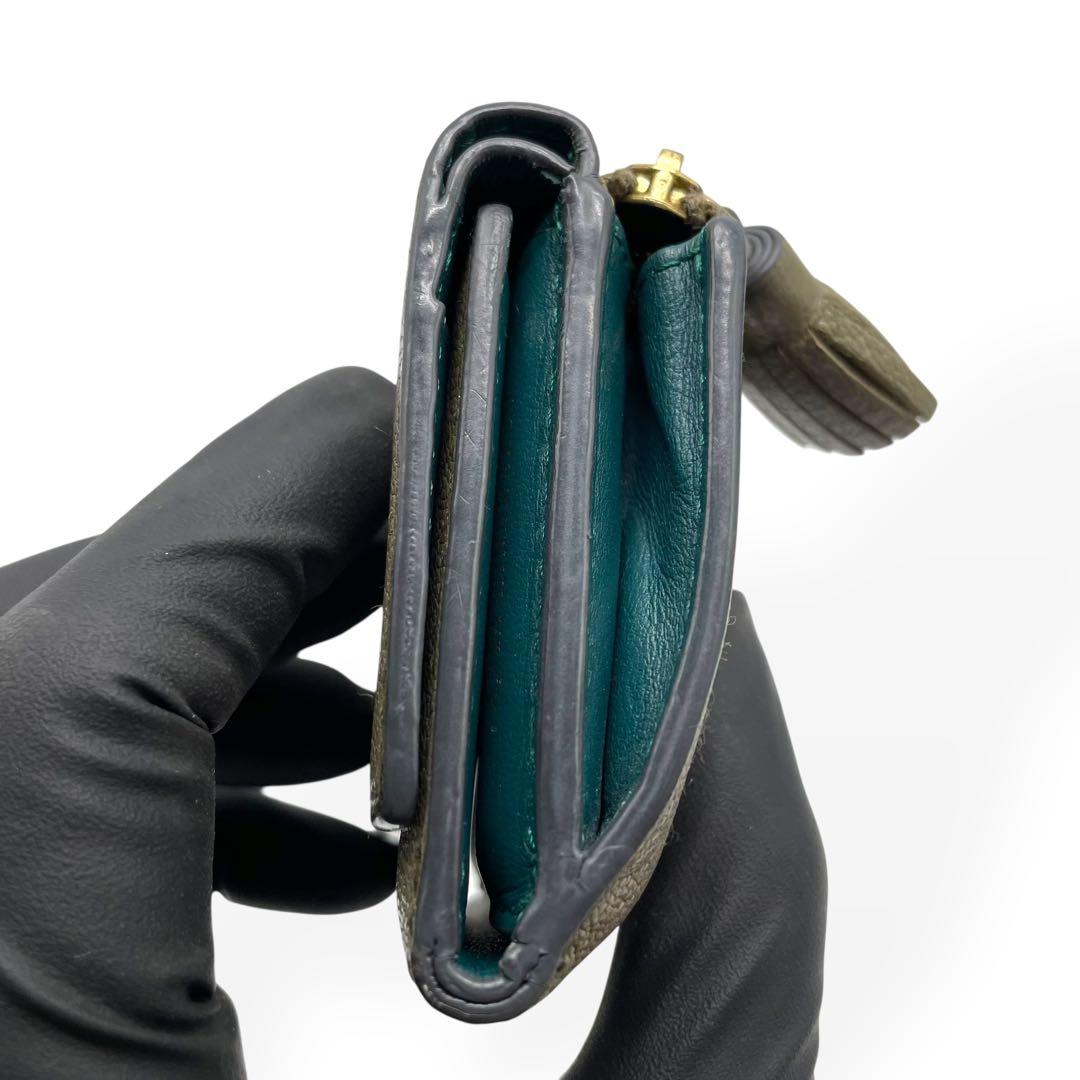 美品　ANYA HINDMARCH 　三つ折り財布　コンパクトウォレット