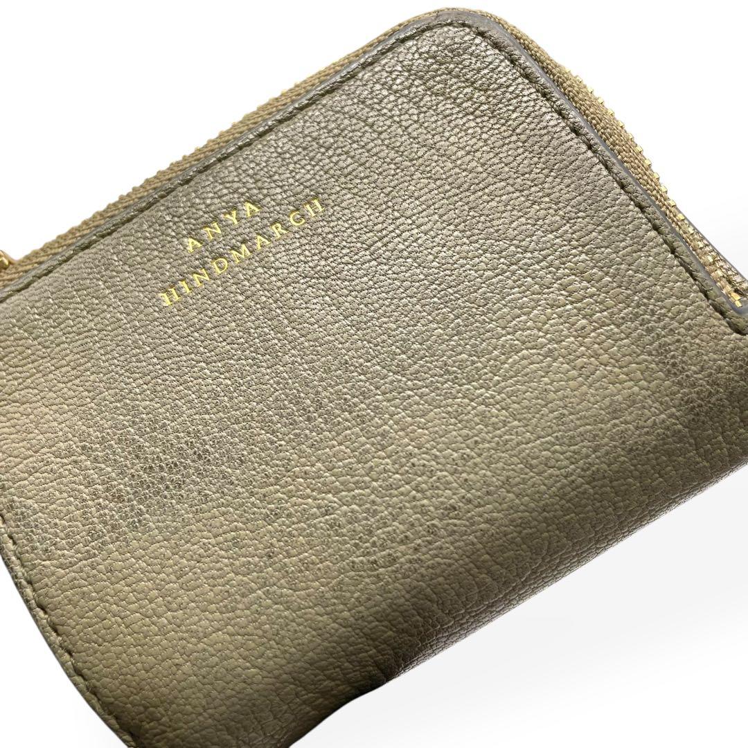 美品　ANYA HINDMARCH 　三つ折り財布　コンパクトウォレット