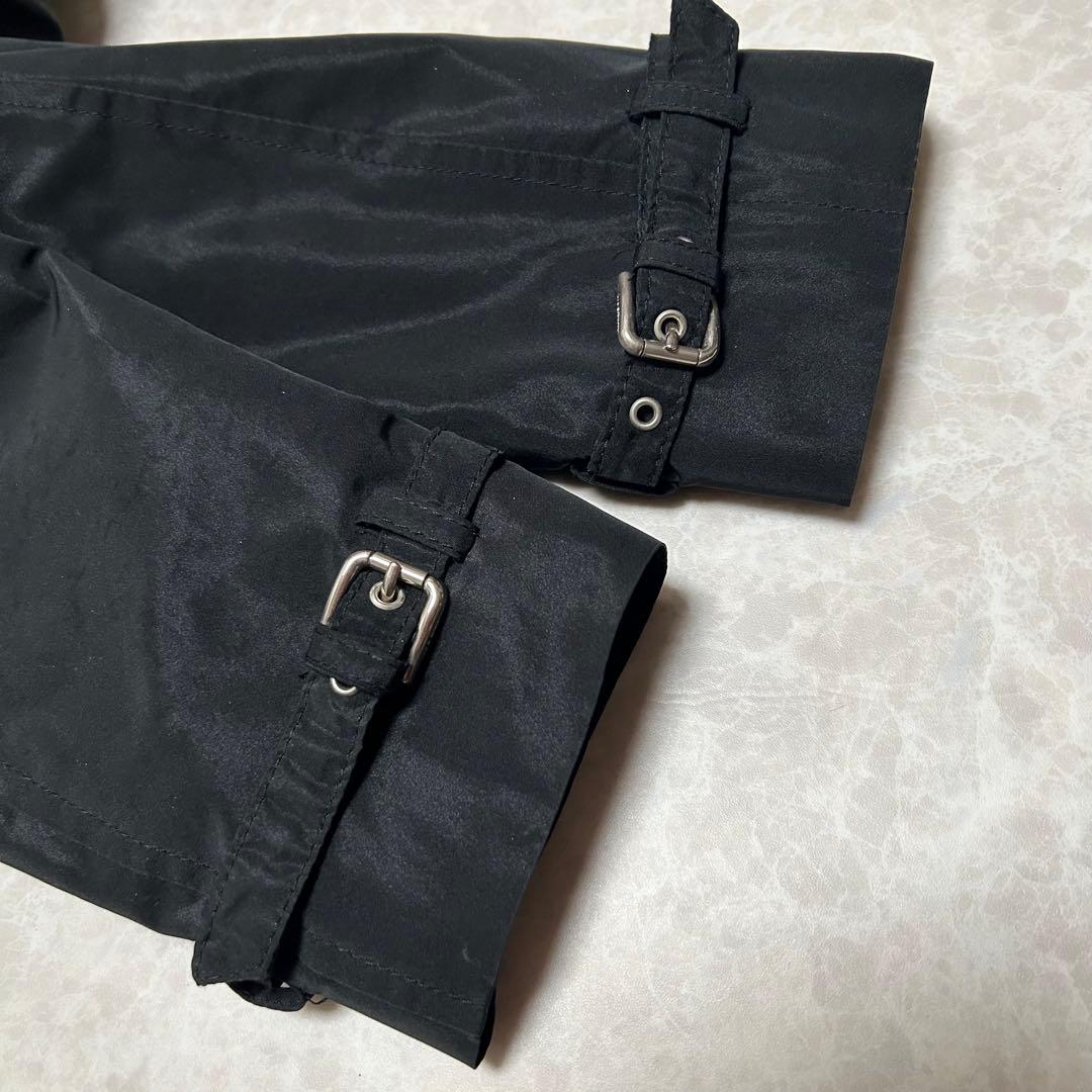 美品 ドルチェ&ガッバーナ レオパード裏地 トレンチコート ブラック ベルト付