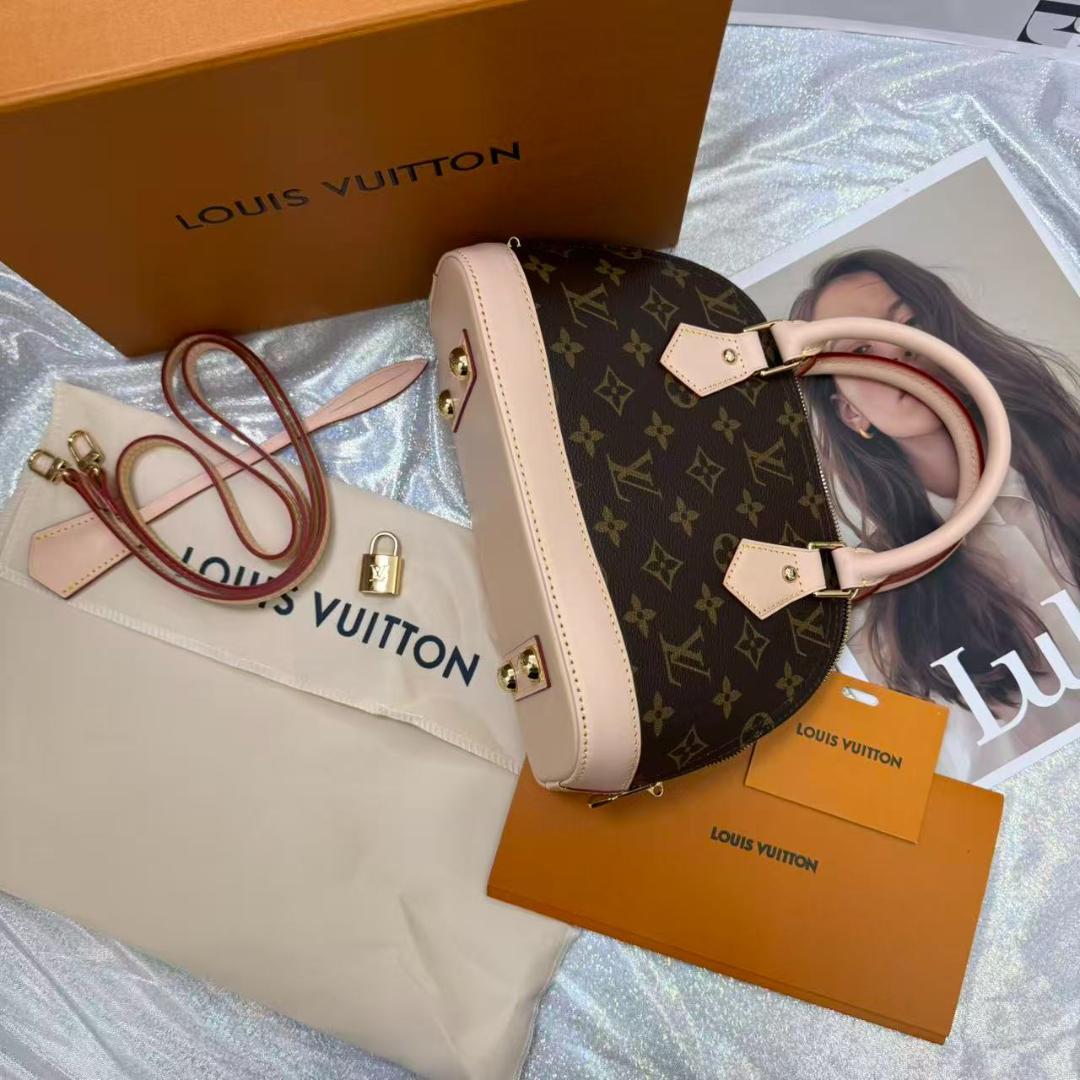Louis Vuitton ハンドバッグ ブラウン/ベージュ