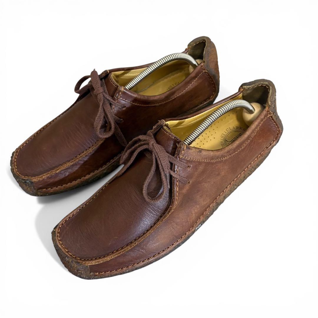 【美品】CLARKS■ナタリー■ブラウンレザー★モカシンシューズ