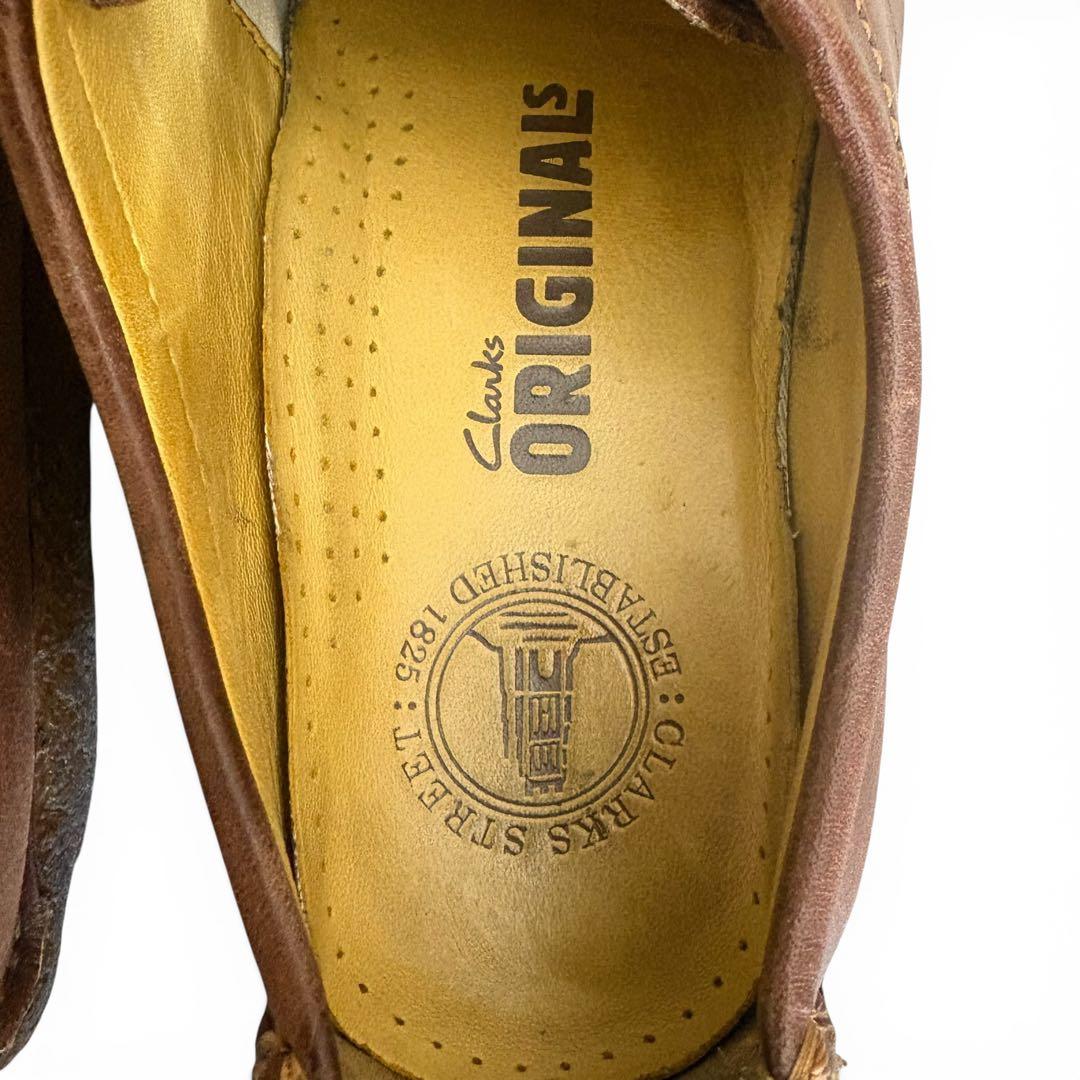 【美品】CLARKS■ナタリー■ブラウンレザー★モカシンシューズ