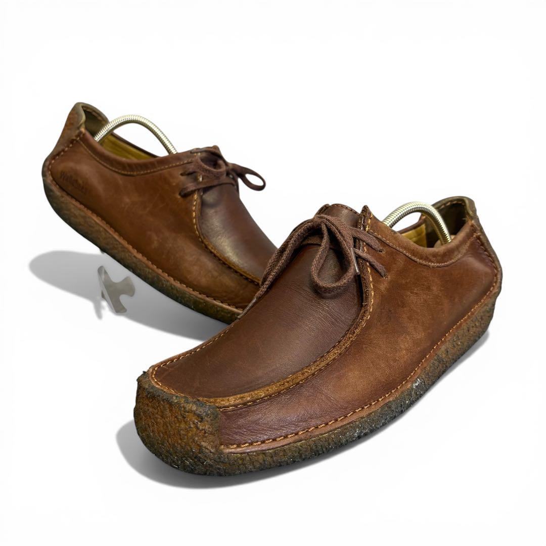 【美品】CLARKS■ナタリー■ブラウンレザー★モカシンシューズ