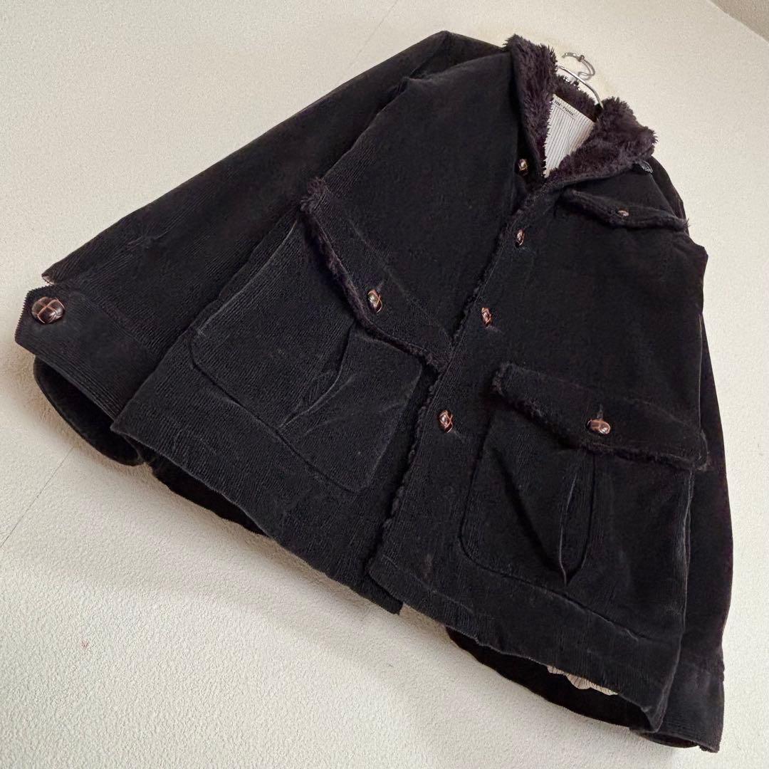 【美品】GAIJIN-MADE メンズ コーデュロイ ボア ジャケット 濃茶　M
