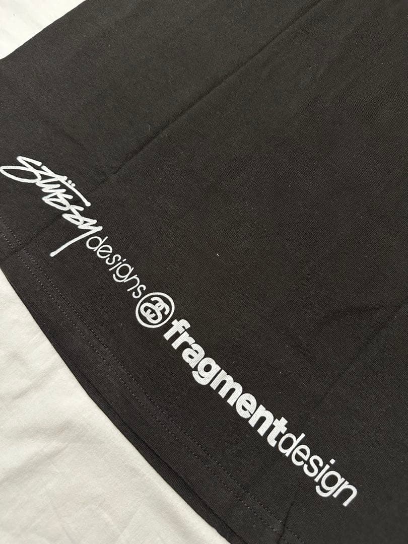 新品未使用Stüssy ブラック フラグメントチャリティTシャツ　M