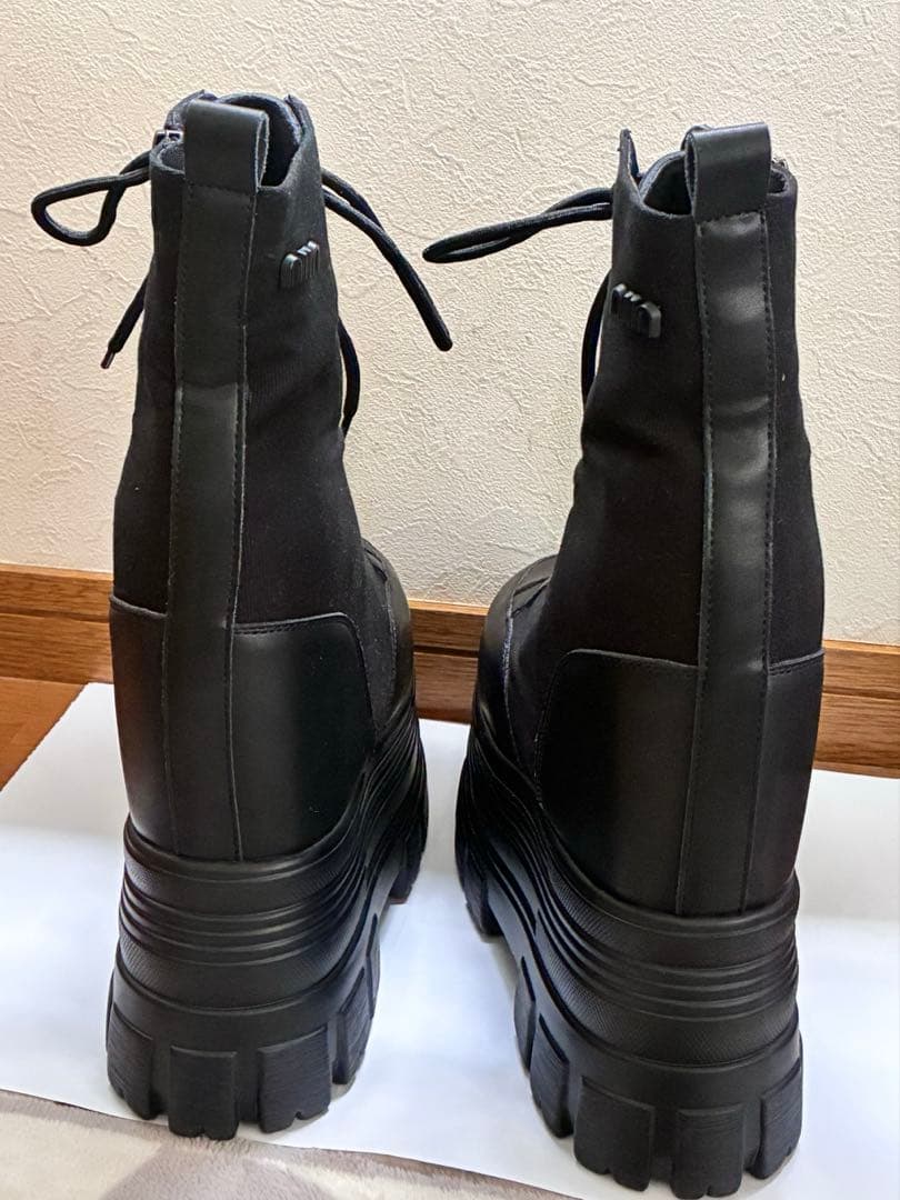 タオバオ 黒 シークレットブーツ 18cm厚底 コスプレ