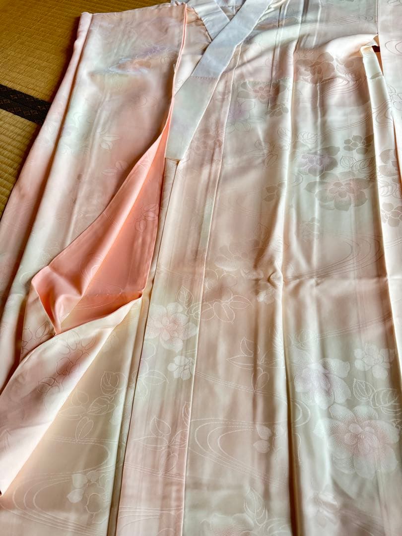 鈴乃屋　しだれ桜振袖袋帯セット　丸洗い済み