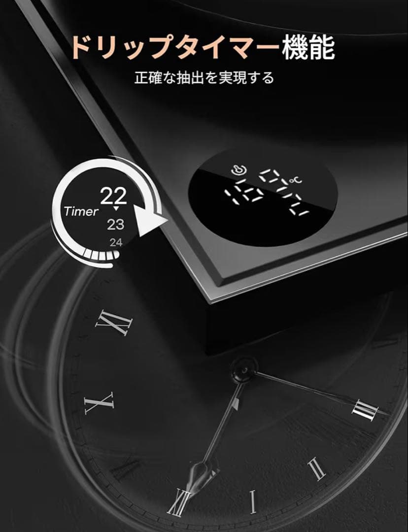 【新品未開封】温度調整 電気ケトル ドリップ 0.9L 急速沸騰 保温 1℃設定