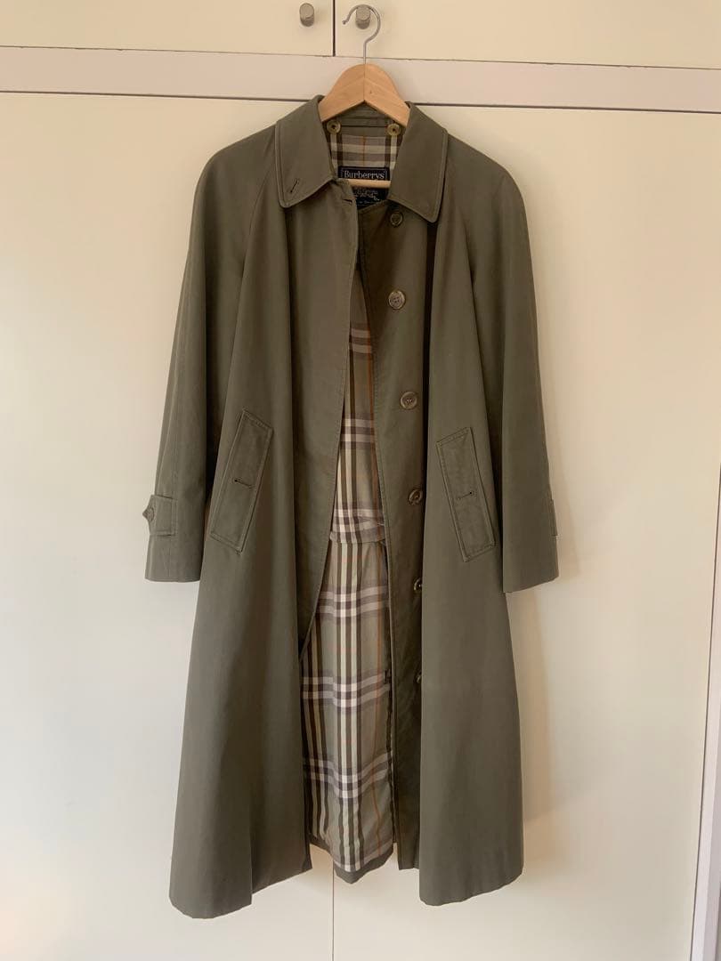 Burberry バーバリー　オリーブグリーン ステンカラーコート