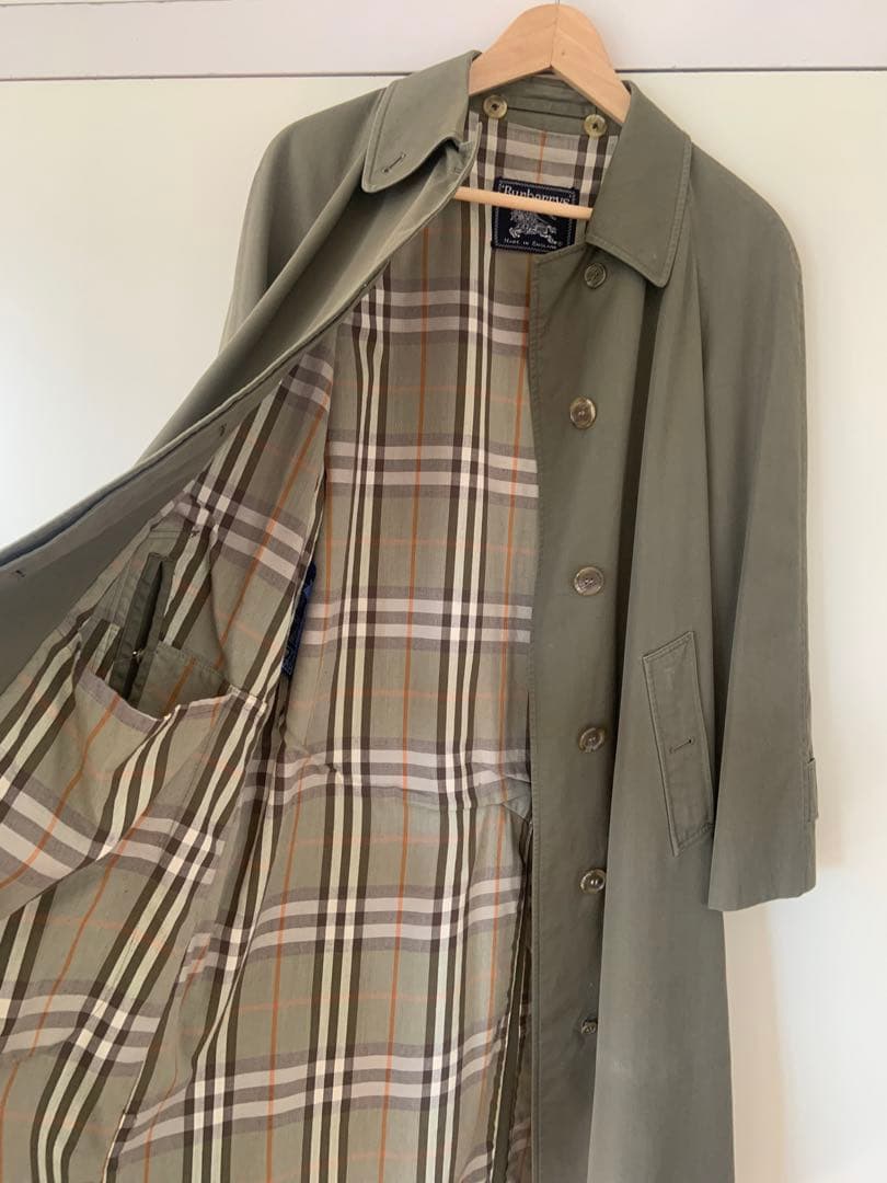 Burberry バーバリー　オリーブグリーン ステンカラーコート
