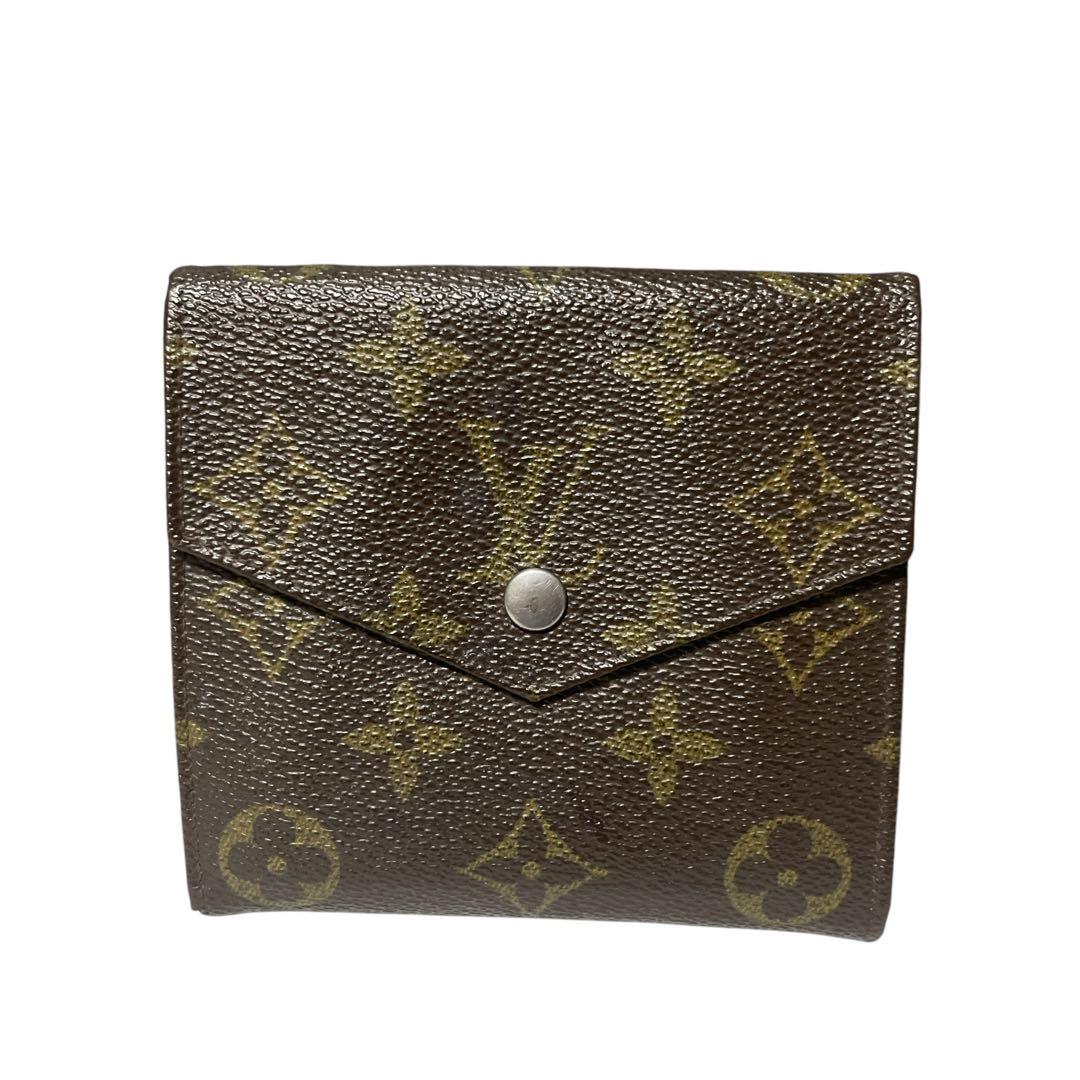 LOUIS VUITTON Wホック財布 モノグラム ポルトモネビエ