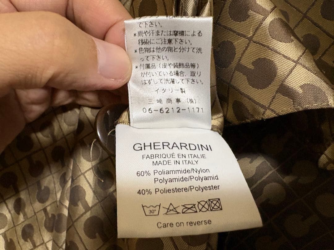 GHERARDINI モノグラム　シグネイチャー　コート　38 ゴールド