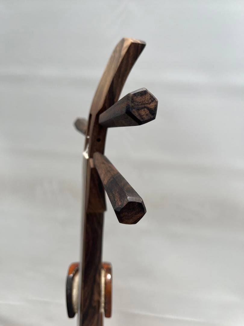 沖縄三線　シャム柿(孔雀杢)艶消し