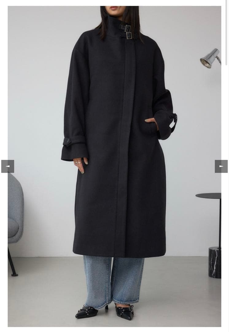 AZUL by moussy ブラック ロングコート