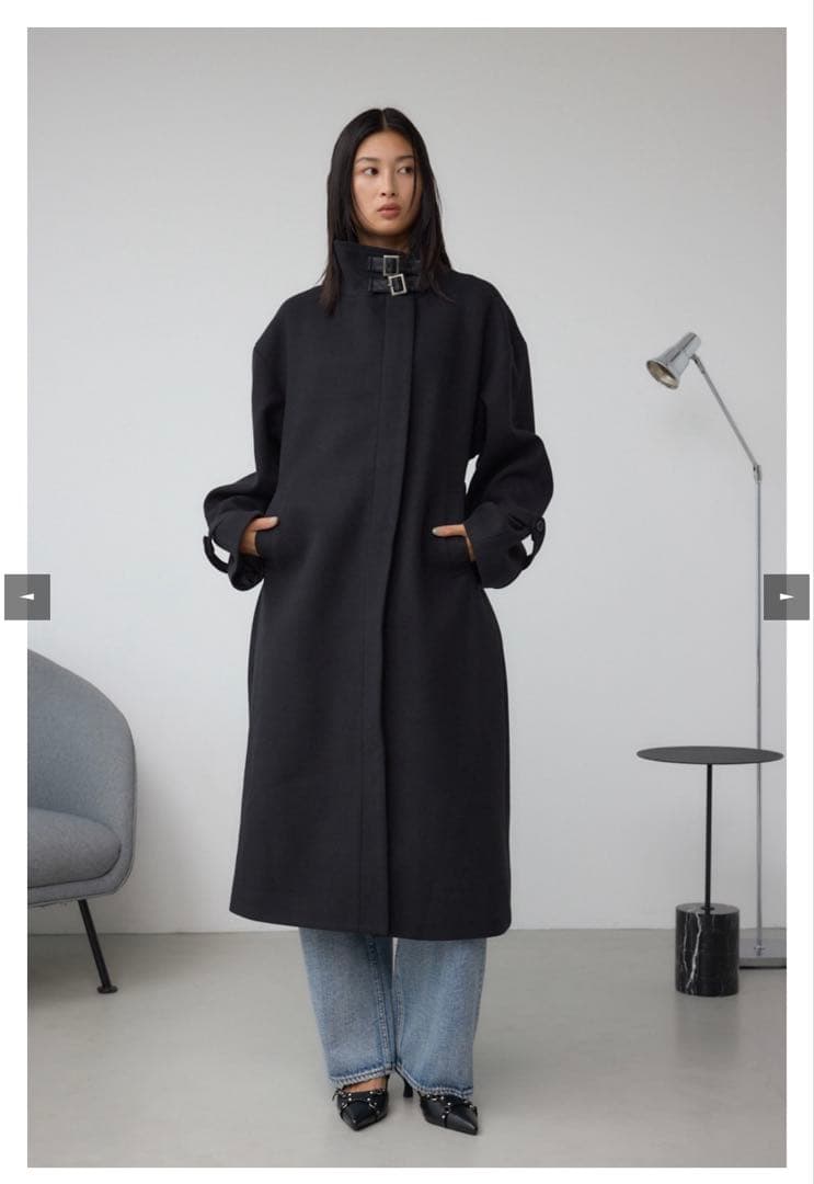 AZUL by moussy ブラック ロングコート