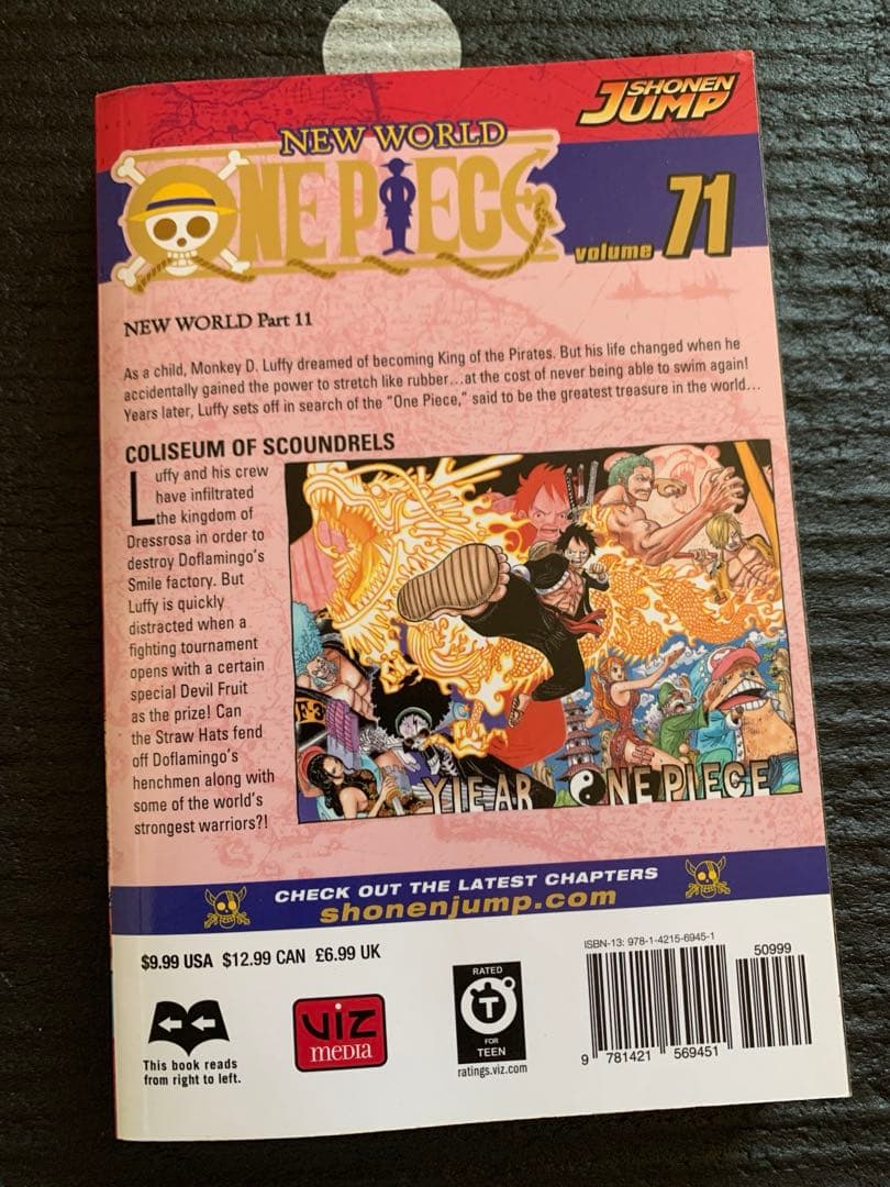 【7】ワンピース ONE PIECE 漫画 セット 英語版66巻-69巻