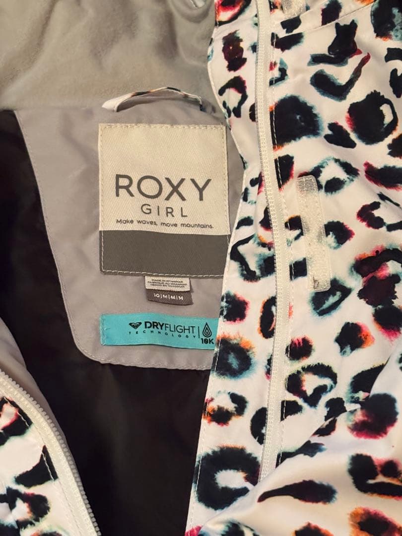 子ども用 Roxy ヒョウ柄 スノーボードウェア