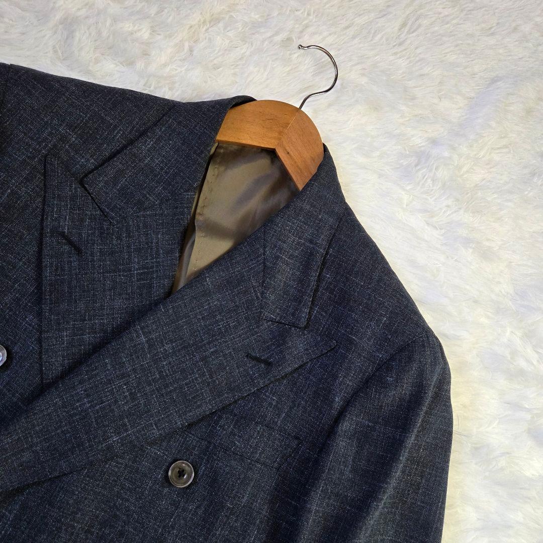 美品 五大陸 LoroPiana 三者混 テーラードジャケット サイズM 濃紺