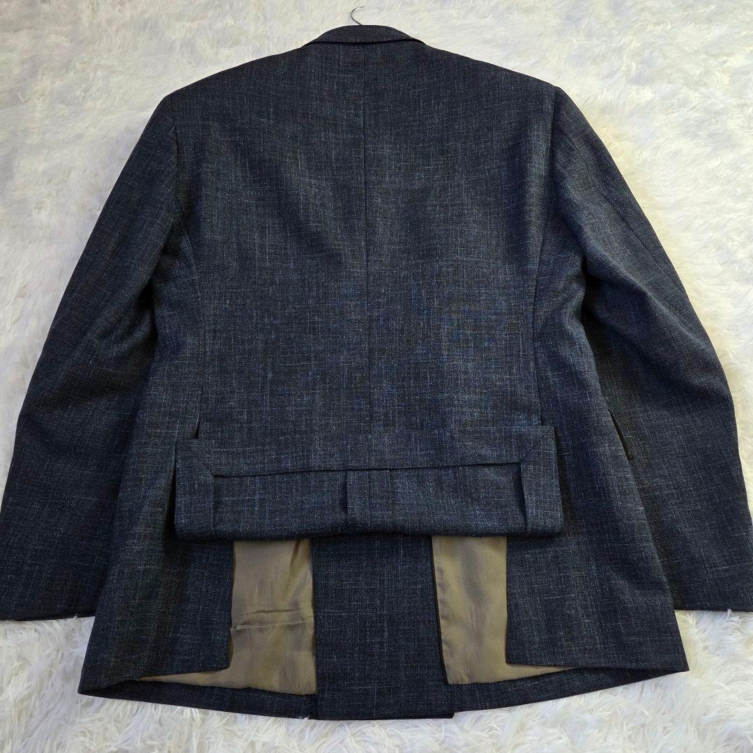 美品 五大陸 LoroPiana 三者混 テーラードジャケット サイズM 濃紺