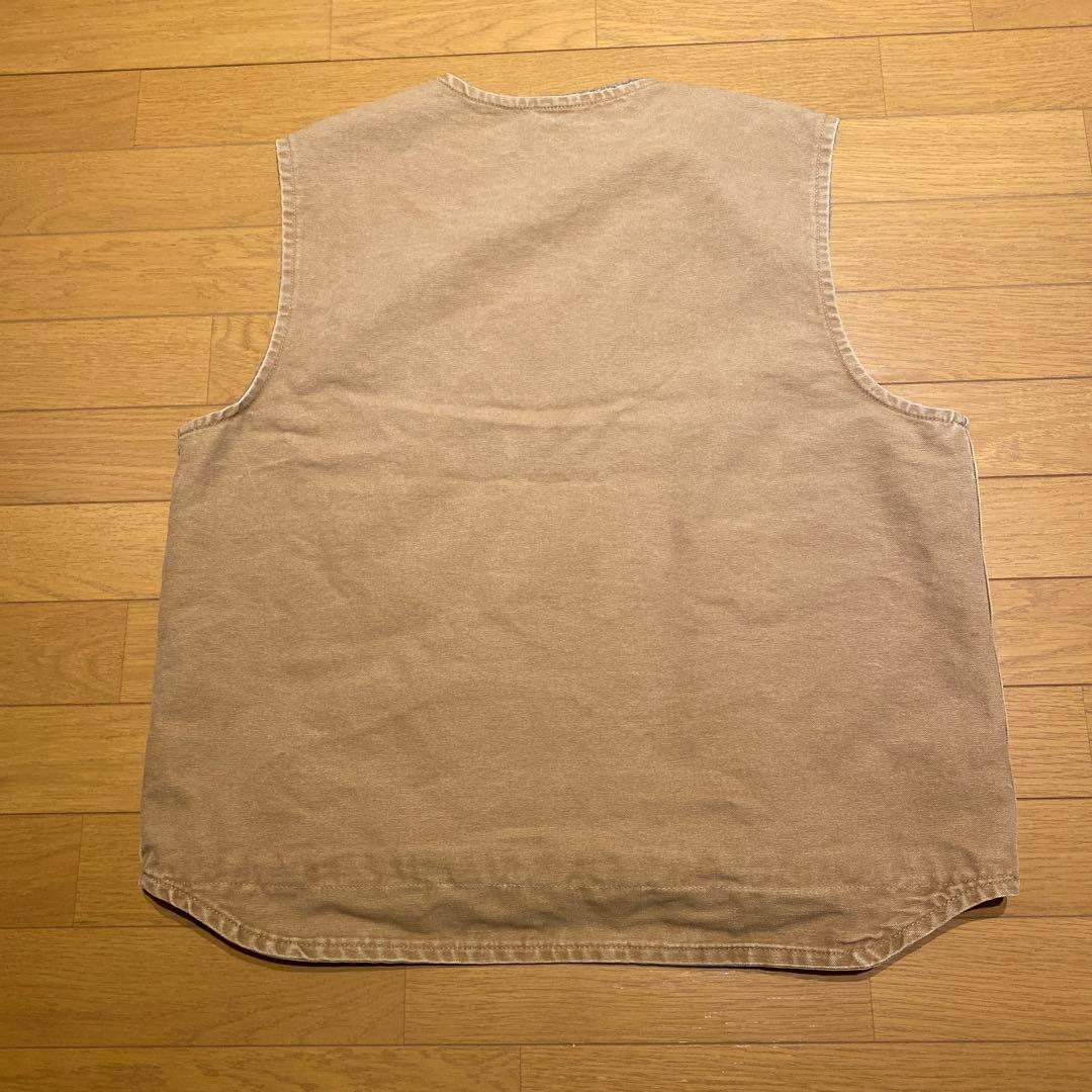 Carhartt ベージュ ジップアップベスト