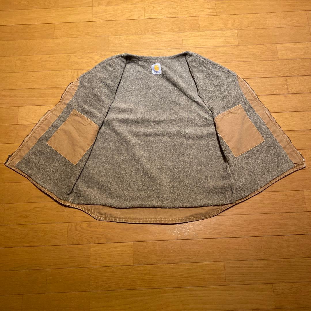 Carhartt ベージュ ジップアップベスト