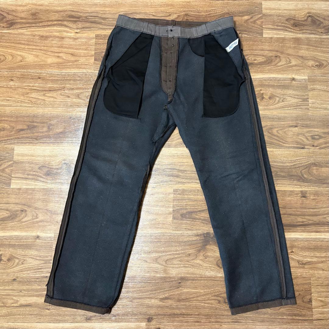 40s〜 フレンチヴィンテージ コットンピケパンツ CREPIER ごま塩