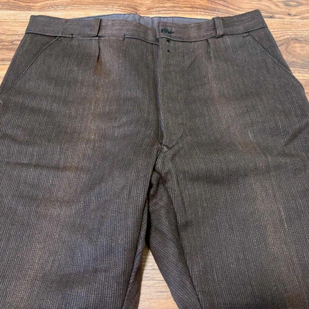 40s〜 フレンチヴィンテージ コットンピケパンツ CREPIER ごま塩