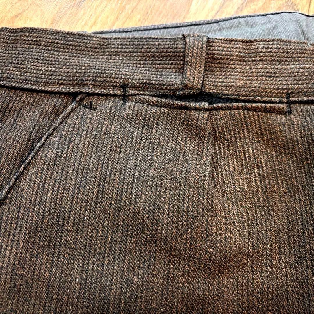 40s〜 フレンチヴィンテージ コットンピケパンツ CREPIER ごま塩