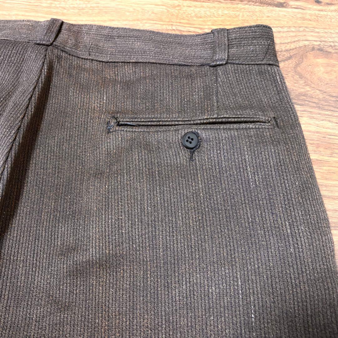 40s〜 フレンチヴィンテージ コットンピケパンツ CREPIER ごま塩