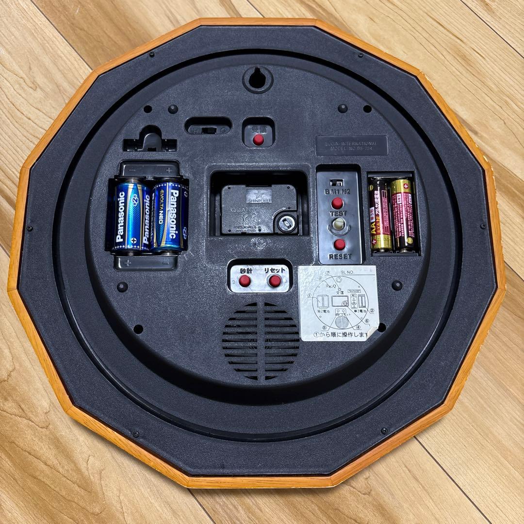 エルジン 壁掛け時計 メロディ時計 電波時計 野鳥