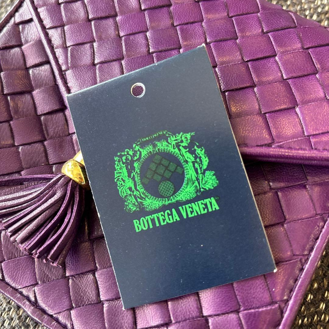 ＊＊＊新品未使用　BOTTEGA VENETA 紫色 編み込ウエストポーチ