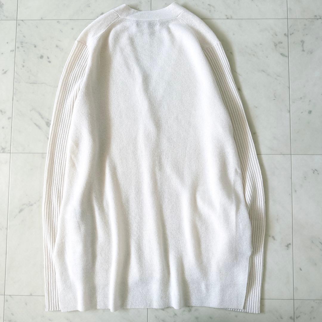 極美品♪定価 7万 ドゥロワー 16Gカシミヤ100%リブスリーブカーディガン