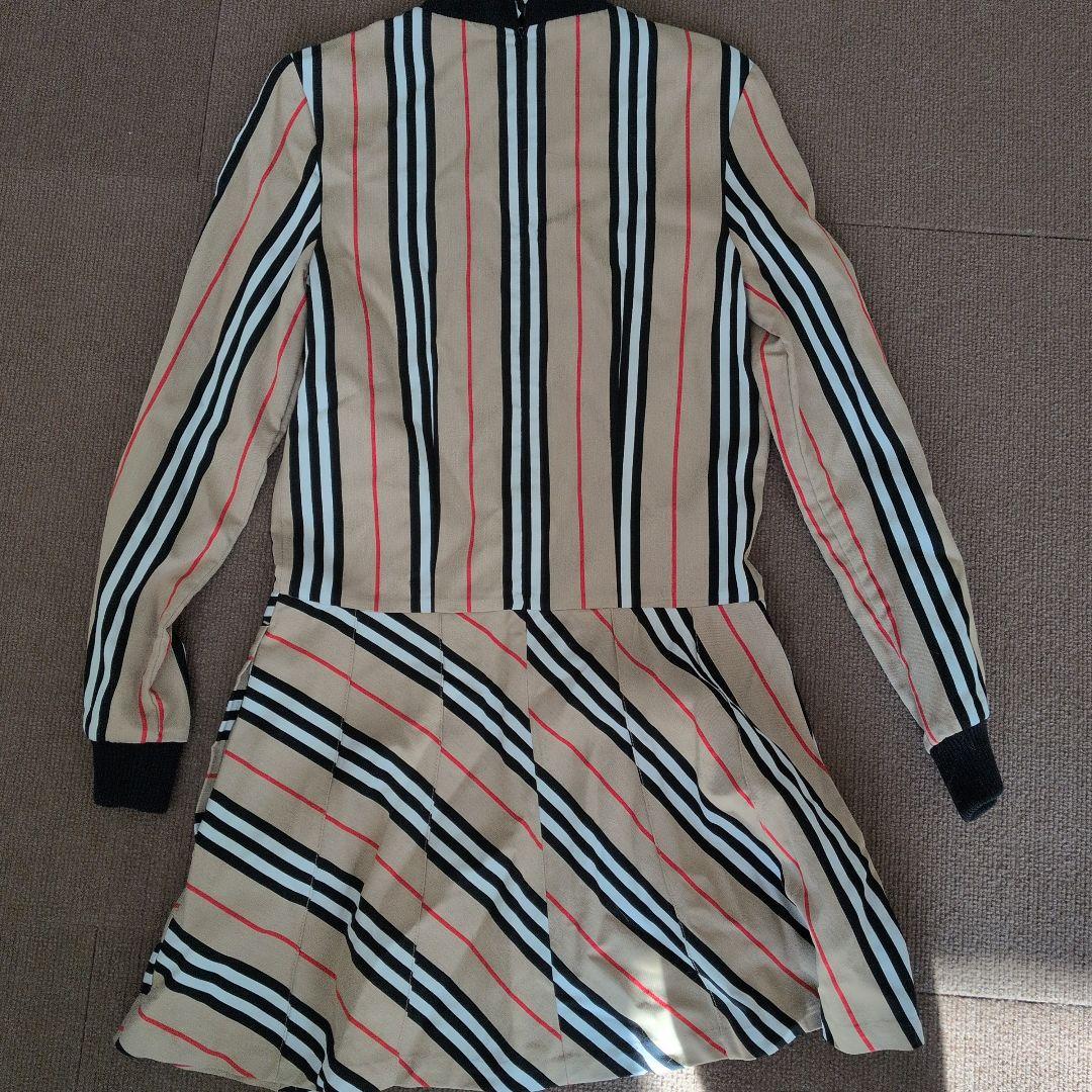 BURBERRY ストライプ柄 長袖ワンピース 14Y
