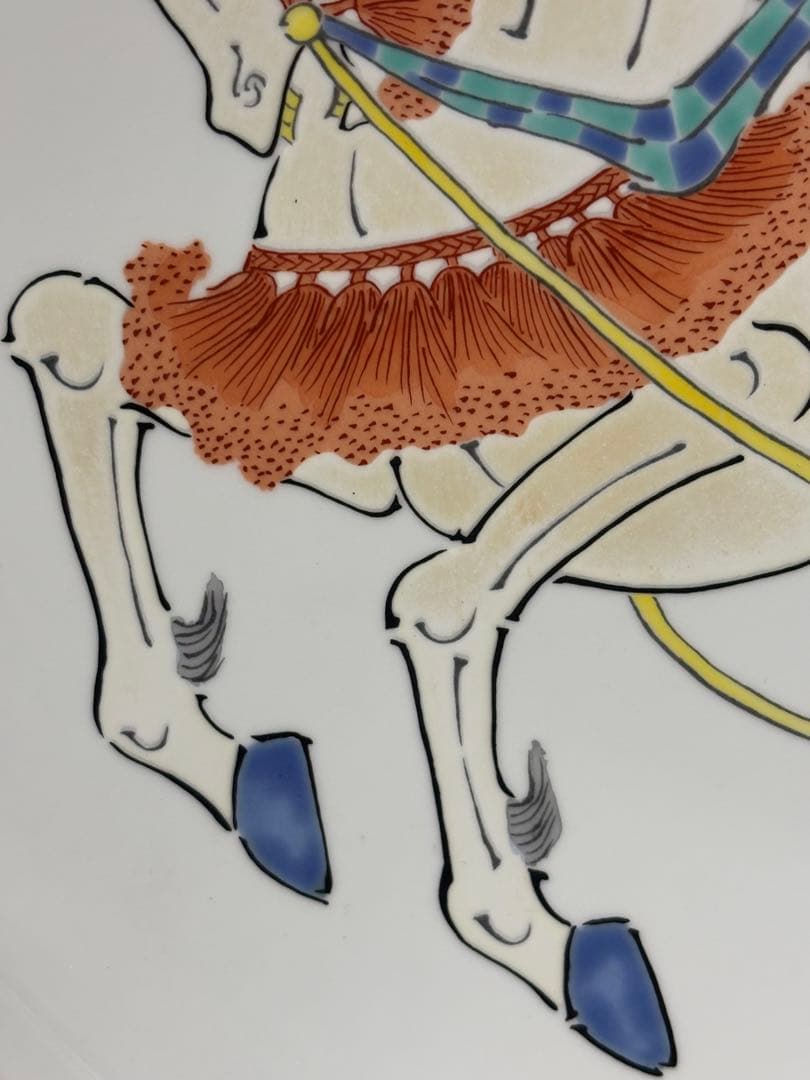 馬　陶器　平皿　大皿　絵画　美術　芸術　有田焼